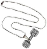 Antique Finish Stack Plate Dumbbell Necklace