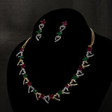 MULTI-COLOR PENDANT SET WITH EARRING