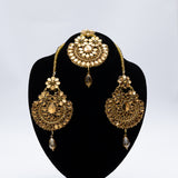 TRADITIONAL DROP EARRINGS WITH BINDIA