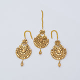 TRADITIONAL DROP EARRINGS WITH BINDIA