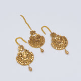 TRADITIONAL DROP EARRINGS WITH BINDIA