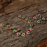 MULTI-COLOR PENDANT SET WITH EARRING