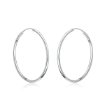 SILVER HOOP EARRINGS