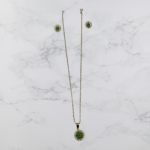 EMERALD ROUND PENDANT SET - Image 2