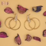 GLAM ROUND HOOP EARRING