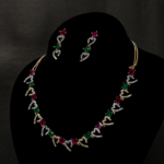 MULTI-COLOR PENDANT SET WITH EARRING