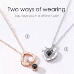 I Love You 100 Languages Projection Pendant Necklace - Image 3