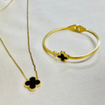 BLACK STAR BRACELET AND PENDANT