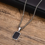 Black Square Neckless Pendent - Image 2